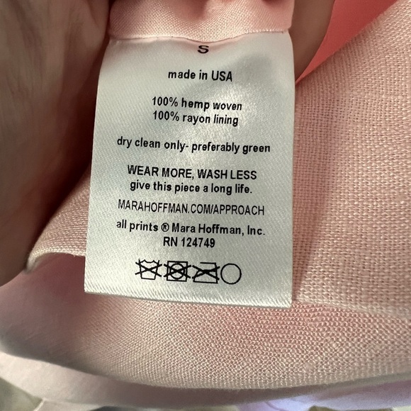 NWOT - S - MARA HOFFMAN TATUM blazer suit jacket linen pink pastel - Picture 6 of 8